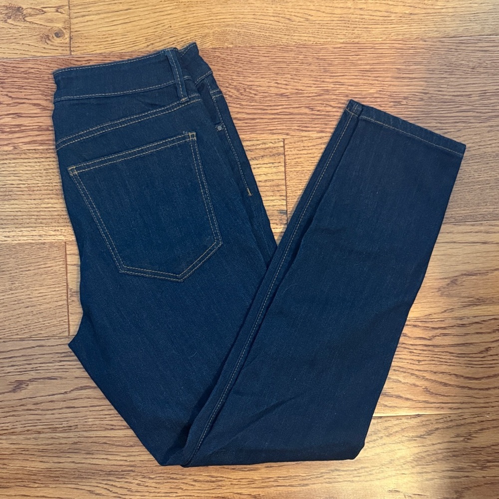 NWT Ann Taylor The Skinny mid rise curvy fit jeans dark blue size 8